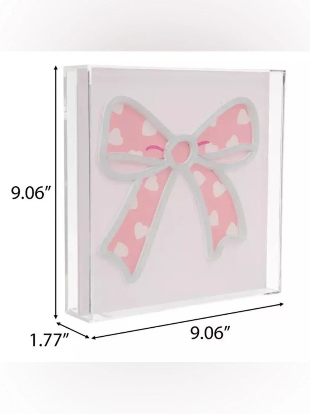 Pink Bow LED Neon Sign